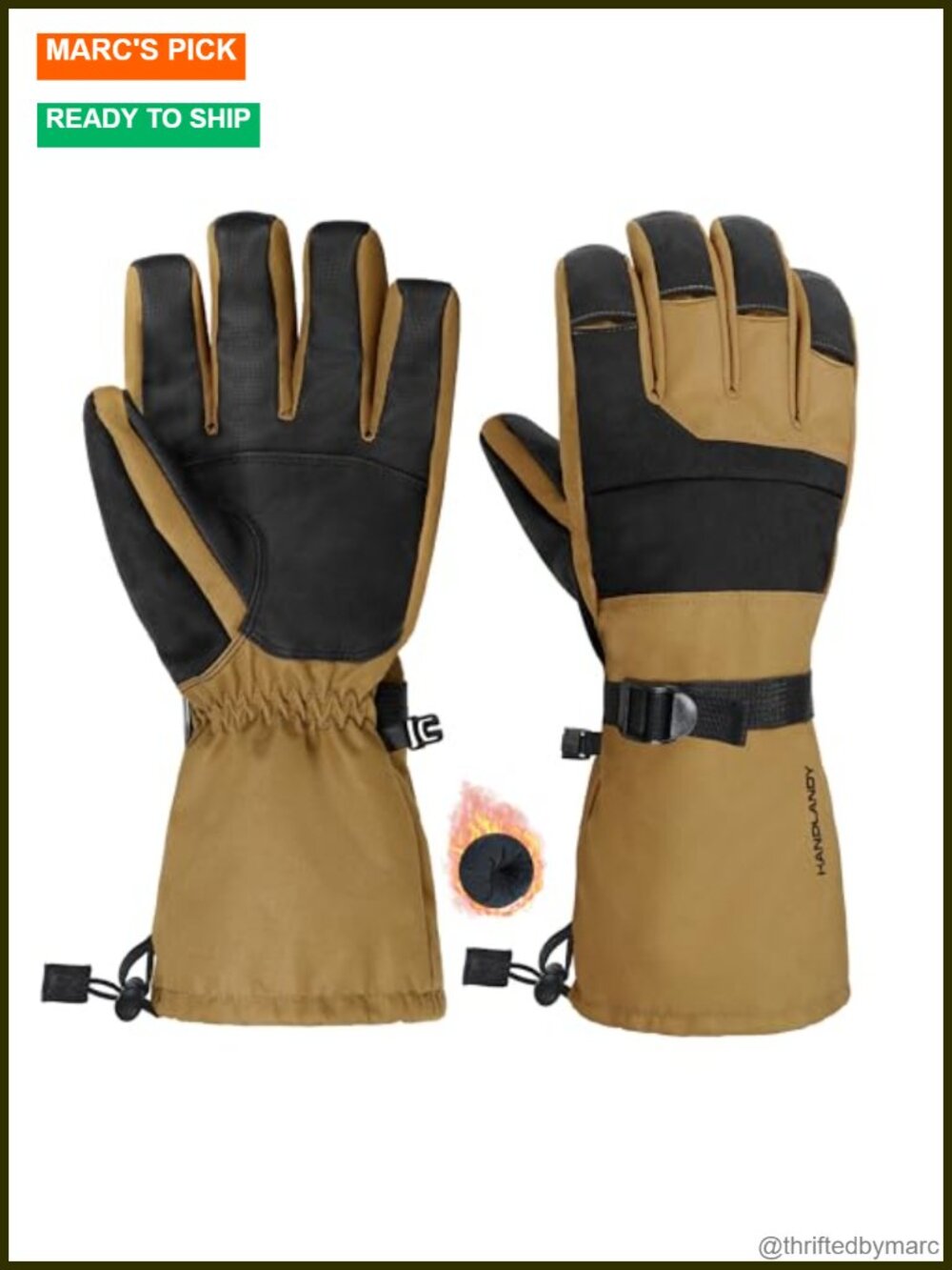Winter Waterproof Ski Gloves with 3M Thinsulate, Windproof Snow Gloves for